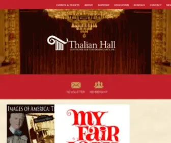 Thalianhall.org(Thalian Hall) Screenshot