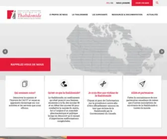 Thalidomide.ca(Association canadienne des victimes de la Thalidomide) Screenshot