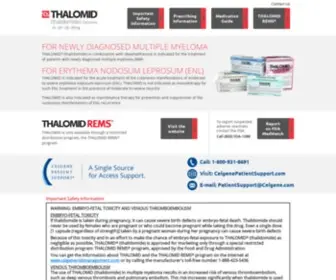 Thalomid.com(THALOMID® (thalidomide)) Screenshot