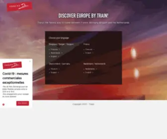 Thalys.com(Train tickets to Paris) Screenshot