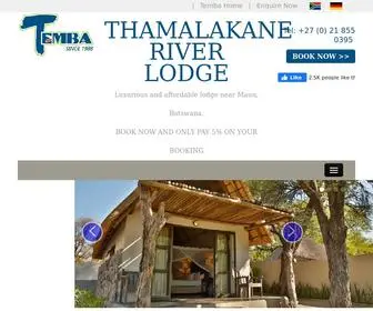 Thamalakanelodge.com(Thamalakane River Lodge Maun Botswana) Screenshot