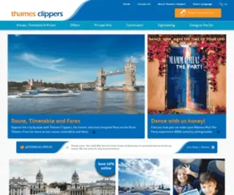 Thamesclippers.com(Thames River Cruises & London Boat Trips) Screenshot