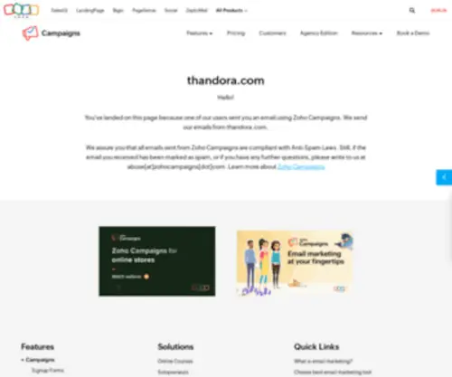 Thandora.com(An online marketing software) Screenshot