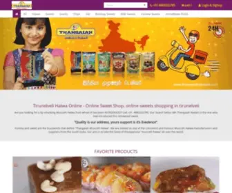 Thangaiahsweets.com(Thangaiah sweets and bakery) Screenshot