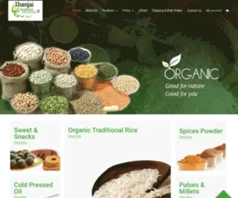 Thanjaiorganics.com(Buy Organic Traditional Rice Online Thiruvarur Tamilnadu India) Screenshot