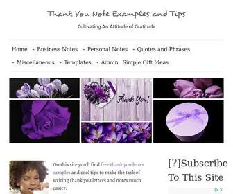 Thank-You-Note-Examples-AND-Tips.com(Thank You Note Examples and Tips) Screenshot