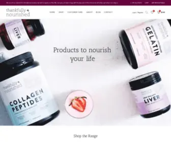 Thankfullynourished.com.au(Our Thankfully Nourished product range) Screenshot