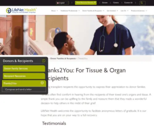 Thanks2You.org(For Tissue & Organ Recipients) Screenshot