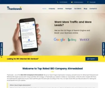 Thanksweb.in(Best SEO Company in Ahmedabad) Screenshot