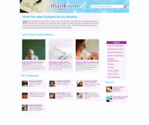 Thankyouletters.co.uk(This site) Screenshot