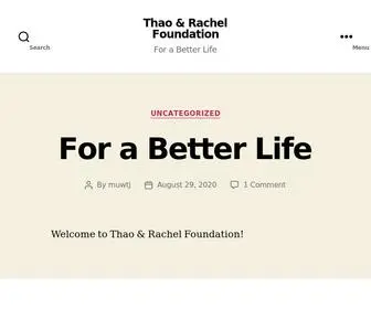 Thaorachelfoundation.org(For a Better Life) Screenshot