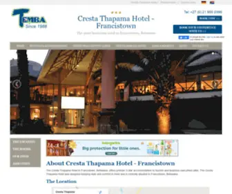 Thapamahotel.com(Cresta Thapama Hotel) Screenshot