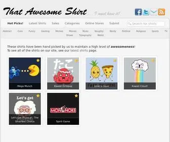 Thatawesomeshirt.com(That Awesome Shirt) Screenshot
