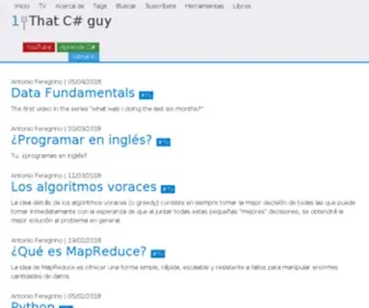 Thatcsharpguy.com(That C# guy) Screenshot