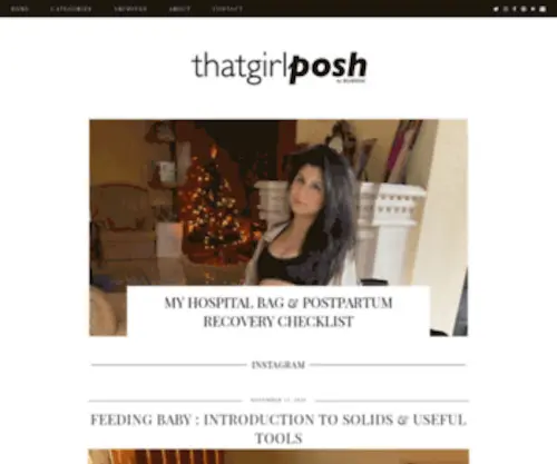 Thatgirlposh.com(Fashion and Lifestyle blog) Screenshot