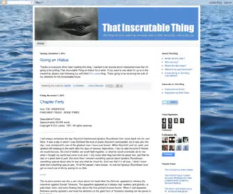 Thatinscrutablething.com(That Inscrutable Thing) Screenshot