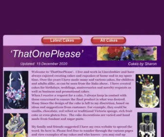 Thatoneplease.co(ThatOne Please Cakes by Sharon) Screenshot