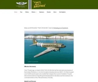 Thatsallbrother.org(The airplane that led the main airborne formation on D) Screenshot