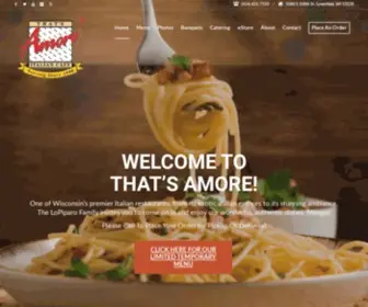 Thatsamorewi.com(That's Amore) Screenshot