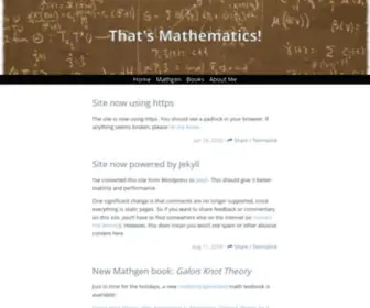 Thatsmathematics.com(That's Mathematics) Screenshot