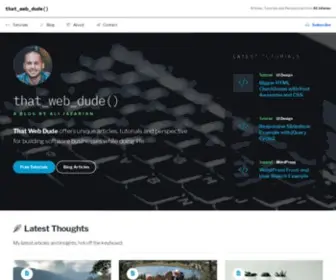 Thatwebdude.com(That Web Dude) Screenshot