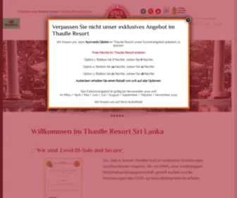 Thaulle.com(Willkommen im Thaulle Resort Sri Lanka) Screenshot