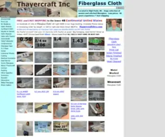 Thayercraft.com(Fiberglass cloth from Thayercraft Inc) Screenshot
