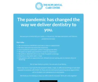 THDCC.com(The pandemic has changed the way we deliver dentistry to you. We want you to know that your safety) Screenshot
