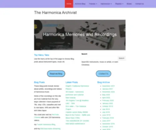 The-Archivist.co.uk(The Harmonica Archivist) Screenshot