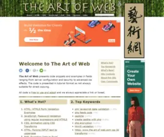 The-ART-OF-Web.com(Web Developers resource for HTML) Screenshot