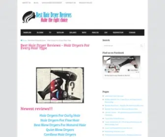 The-Best-Hair-Dryer-Reviews.com(Best hair dryer reviews) Screenshot
