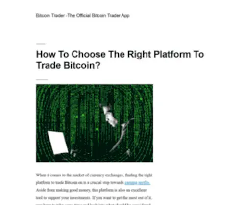 The-Bitcointrader.com(The Bitcointrader) Screenshot