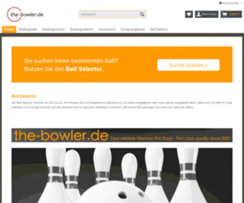 The-Bowler.de(Bowling Shop The Bowler) Screenshot
