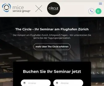 The-Circle-Zuerich-Tagungszentrum.com(Startseite. The Circle Tagungszentrum am Flughafen Zürich) Screenshot