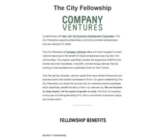 The-City-Fellowship.com(The City Fellowship at Company Ventures) Screenshot