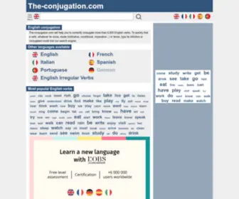 The-Conjugation.com(English verbs conjugation) Screenshot