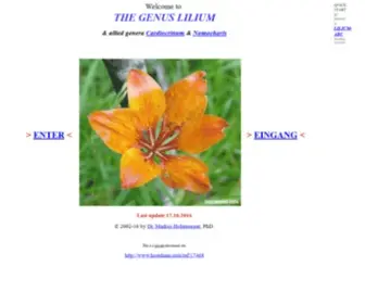 The-Genus-Lilium.com(The Genus Lilium) Screenshot