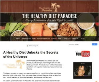 The-Healthy-Diet-Paradise.com(A Healthy Diet Unlocks the Secrets of the Universe) Screenshot