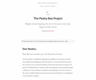 The-Pastry-Box-Project.net(The Pastry Box Project) Screenshot