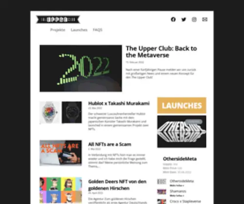 The-Upper-Club.com(Welcome back to the new THE UPPER CLUB experience) Screenshot