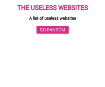 The-Useless.website(The Useless Websites) Screenshot