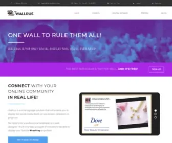 The-Wallrus.com(Display Twitter and Instagram posts on any screens. The Wallrus) Screenshot