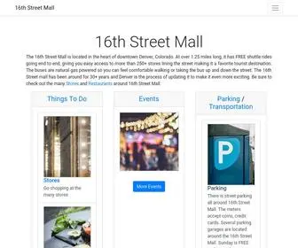 The16THStreetmall.com(16th Street Mall) Screenshot