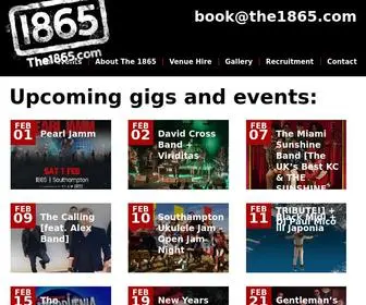 The1865.com(TheLive Music and Events Venue in Southampton) Screenshot