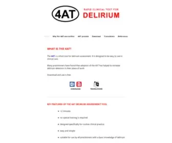 The4AT.com(Rapid Clinical Test for Delirium Detection) Screenshot