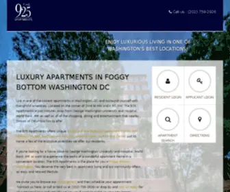 The925APTS.com(Apartments in Foggy Bottom) Screenshot