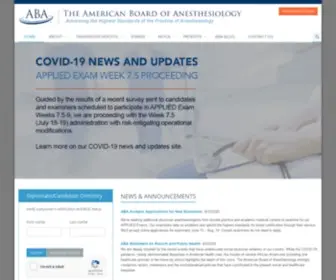 Theaba.org(The American Board of Anesthesiology) Screenshot