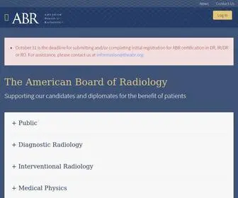Theabr.org(The American Board of Radiology) Screenshot