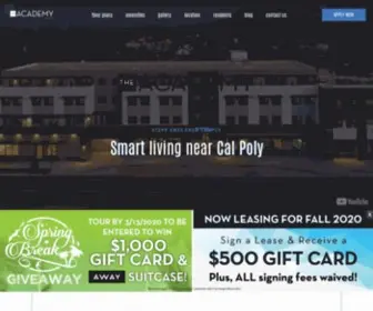 Theacademychorro.com(Apartments Near Cal Poly SLO) Screenshot