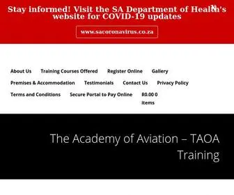 Theacademyofaviation.co.za(The Academy of Aviation) Screenshot